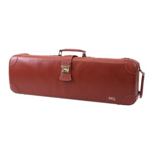 HQ Prestige Italian Leather Oblong Violin Case – Brown